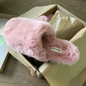 Madewell Furry Pink Slipper Sz 7